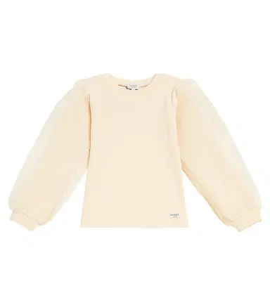 DONSJE Sien puff-sleeve cotton-blend top | Thumbnail 1