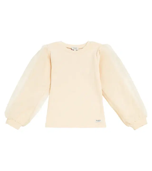 DONSJE Sien puff-sleeve cotton-blend top