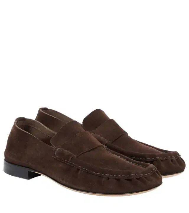 The Row Suede penny loafers