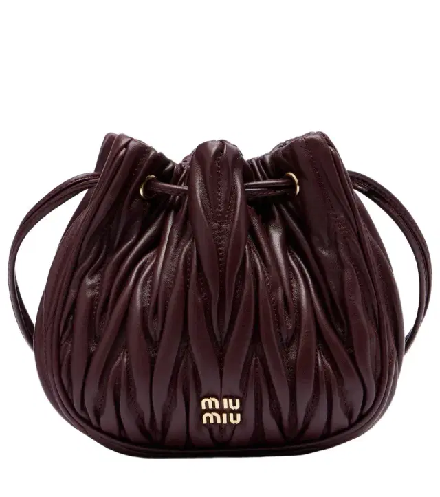 Miu Miu Matelassé leather bucket bag