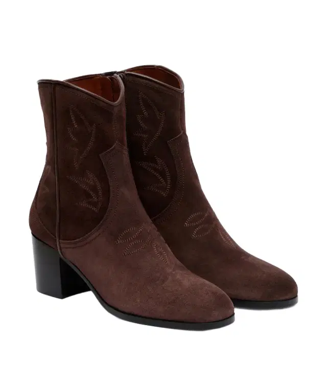 Valentino Garavani Bard embroidered suede ankle boots