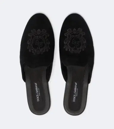 Dolce & Gabbana Embroidered suede mules | Thumbnail 3