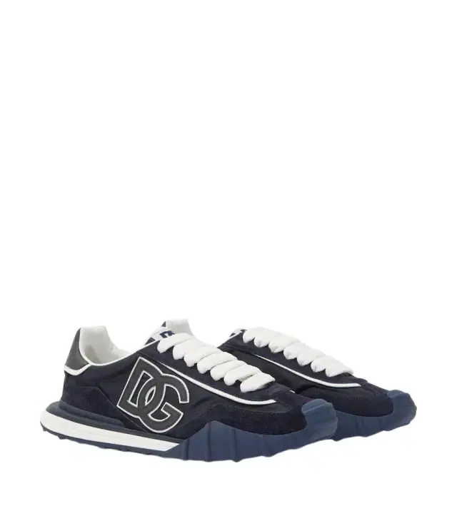 Dolce & Gabbana DG suede-trimmed canvas sneakers