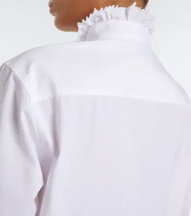 Burberry Logo ruffled cotton poplin shirt | Thumbnail 2