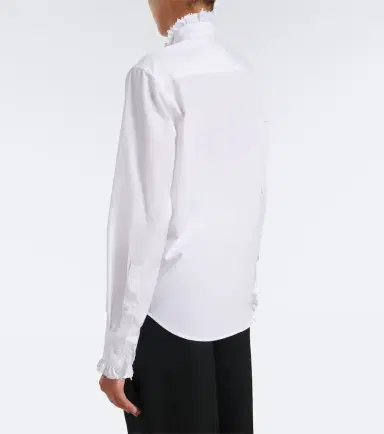 Burberry Logo ruffled cotton poplin shirt | Thumbnail 3