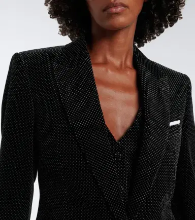 Tom Ford Polka-dot cotton velvet blazer | Thumbnail 5