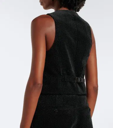 Tom Ford Polka-dot cotton velvet vest | Thumbnail 2