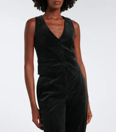 Tom Ford Polka-dot cotton velvet vest | Thumbnail 4