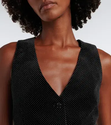 Tom Ford Polka-dot cotton velvet vest | Thumbnail 5