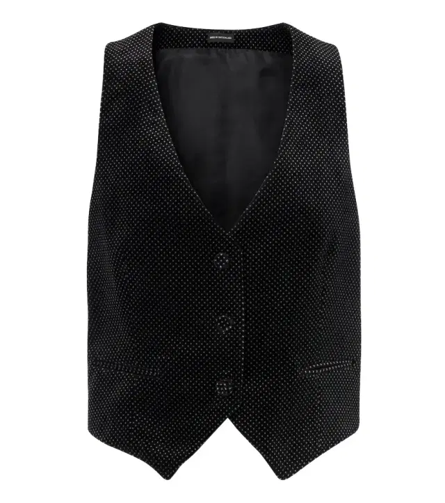 Tom Ford Polka-dot cotton velvet vest