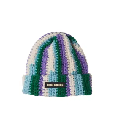 Bobo Choses Logo striped beanie | Thumbnail 1