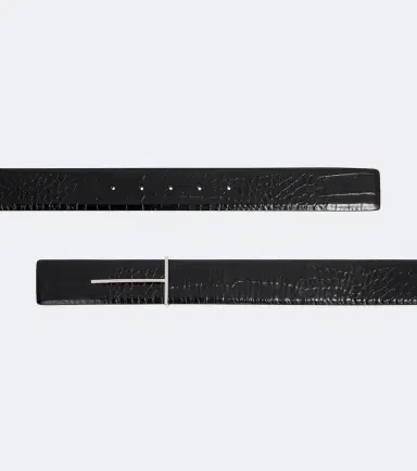 Tom Ford T croc-effect patent leather belt | Thumbnail 2