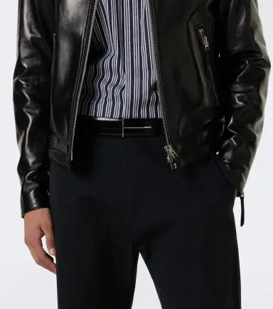 Tom Ford T croc-effect patent leather belt | Thumbnail 3