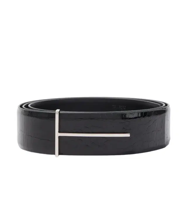 Tom Ford T croc-effect patent leather belt