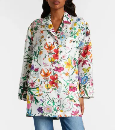 Gucci Flora silk twill shirt | Thumbnail 2