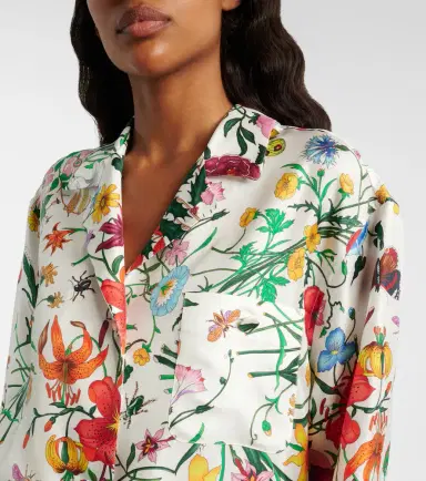 Gucci Flora silk twill shirt | Thumbnail 5