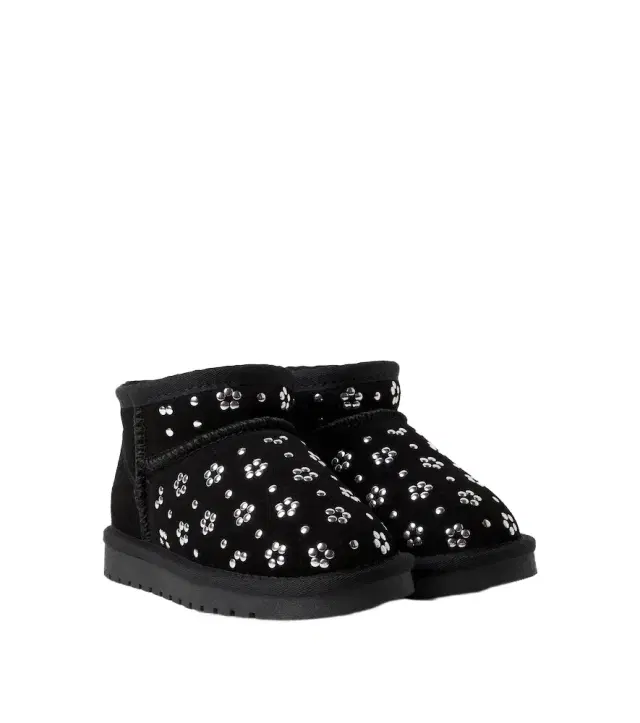 Monnalisa Studded suede boots