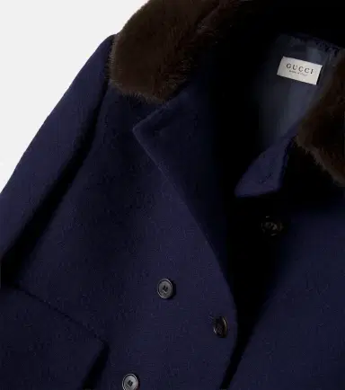 Gucci Kids Teddy-trimmed wool-blend coat | Thumbnail 3 Gucci Kids Teddy-trimmed wool-blend coat | Thumbnail 3