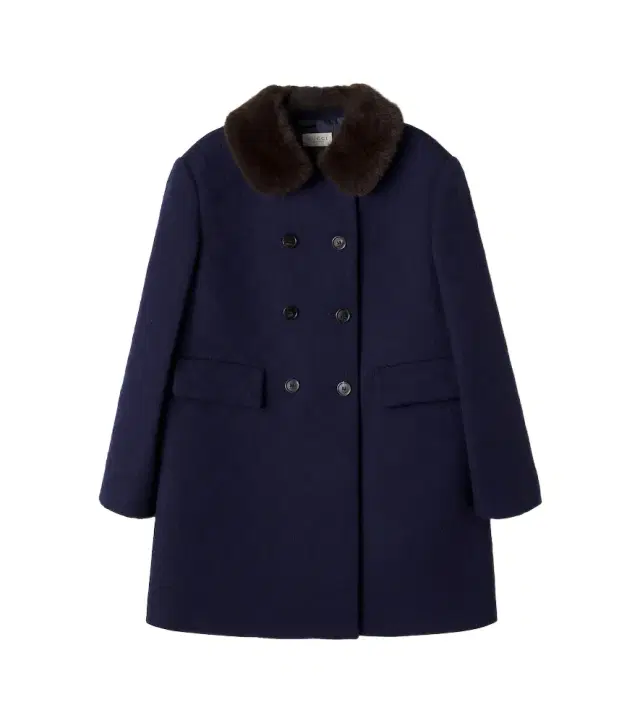 Gucci Kids Teddy-trimmed wool-blend coat