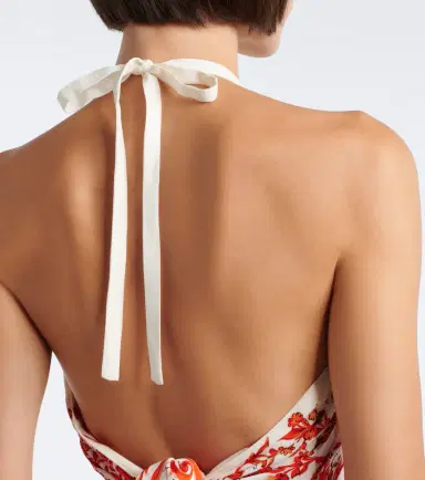 Dolce & Gabbana Majolica silk-blend crop top | Thumbnail 5