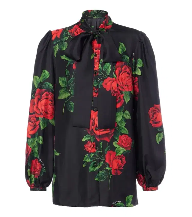 Dolce & Gabbana Floral silk satin blouse