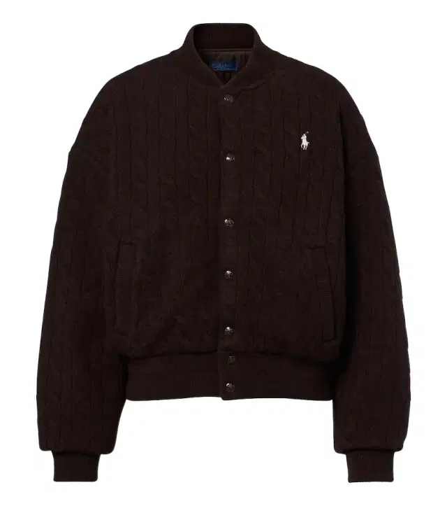 Polo Ralph Lauren Cable-knit wool and cashmere bomber jacket