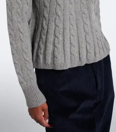 Polo Ralph Lauren Cable-knit wool and cashmere polo sweater | Thumbnail 2