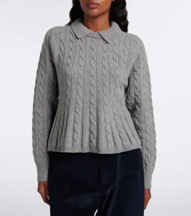 Polo Ralph Lauren Cable-knit wool and cashmere polo sweater | Thumbnail 3
