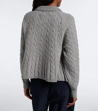 Polo Ralph Lauren Cable-knit wool and cashmere polo sweater | Thumbnail 5