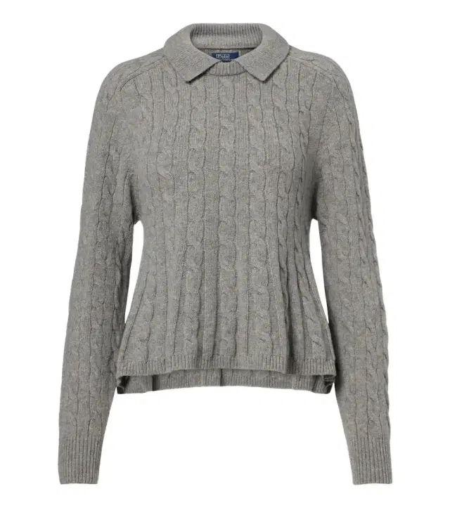 Polo Ralph Lauren Cable-knit wool and cashmere polo sweater