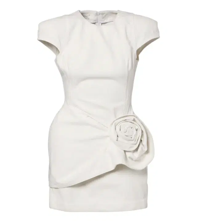 Magda Butrym Floral-appliqué denim minidress