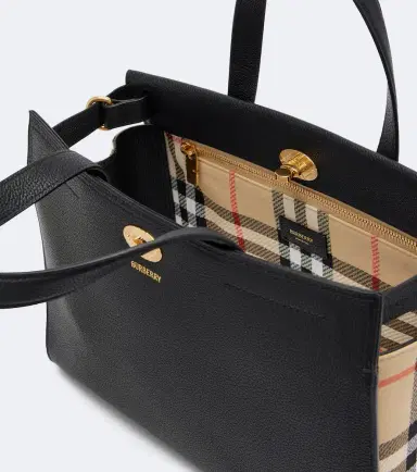 Burberry Check Small leather top-handle bag | Thumbnail 3 Burberry Check Small leather top-handle bag | Thumbnail 3