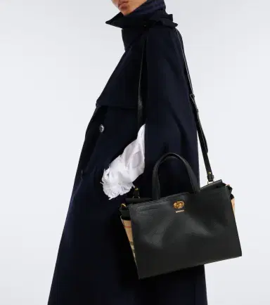 Burberry Check Small leather top-handle bag | Thumbnail 4 Burberry Check Small leather top-handle bag | Thumbnail 4