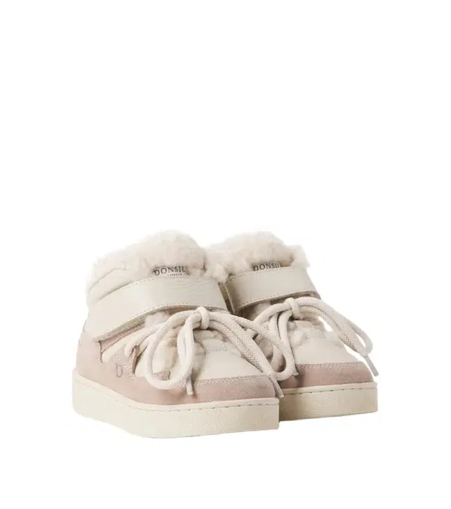 DONSJE Sicco suede-trimmed leather sneakers