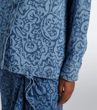 Dries Van Noten Floral denim overshirt | Thumbnail 2