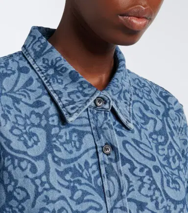 Dries Van Noten Floral denim overshirt | Thumbnail 3