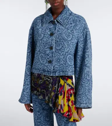 Dries Van Noten Floral denim jacket | Thumbnail 3