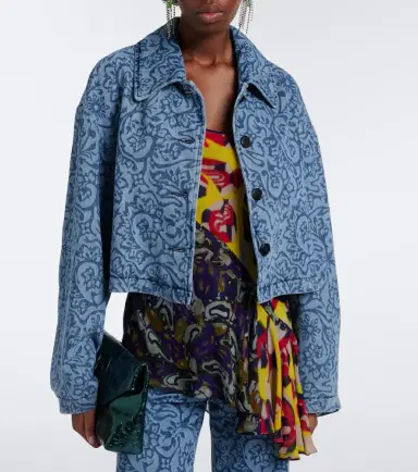 Dries Van Noten Floral denim jacket | Thumbnail 4