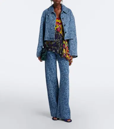 Dries Van Noten Floral denim jacket | Thumbnail 5