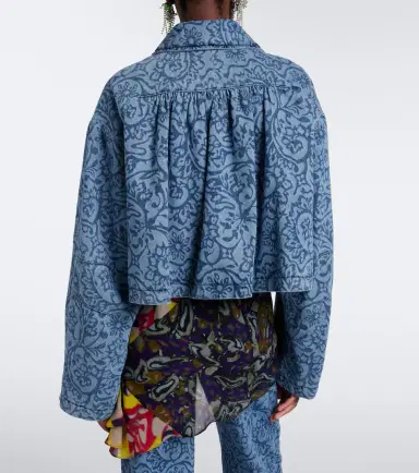 Dries Van Noten Floral denim jacket | Thumbnail 6