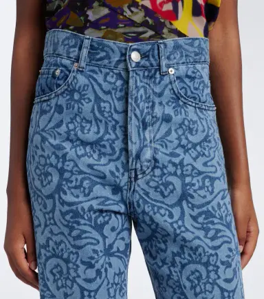 Dries Van Noten Floral wide-leg jeans | Thumbnail 2