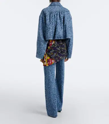 Dries Van Noten Floral wide-leg jeans | Thumbnail 3