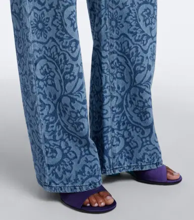 Dries Van Noten Floral wide-leg jeans | Thumbnail 7