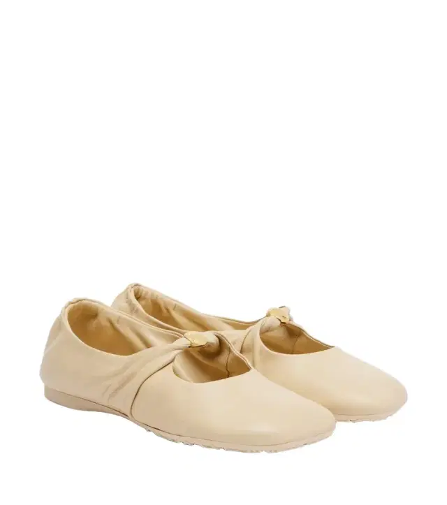 Loewe Pebble Soft leather Mary Jane flats