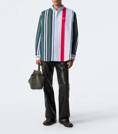 Loewe Logo leather flared pants | Thumbnail 4