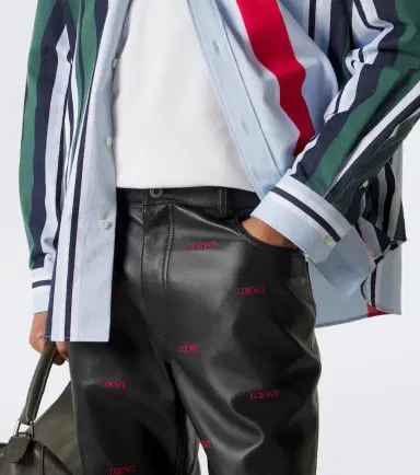 Loewe Logo leather flared pants | Thumbnail 5