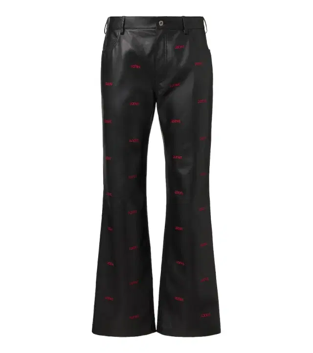 Loewe Logo leather flared pants