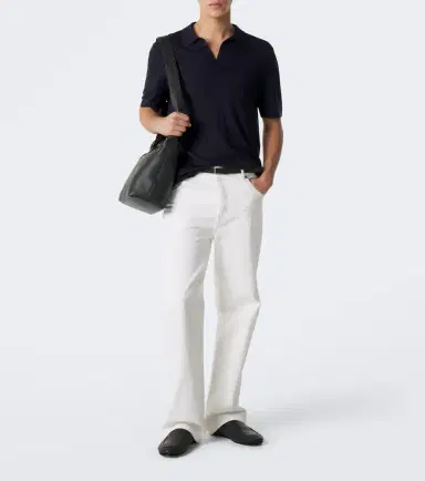 Gabriela Hearst Stendahal cashmere and silk polo shirt | Thumbnail 6