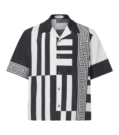 Versace Printed cotton and silk bowling shirt | Thumbnail 1 Versace Printed cotton and silk bowling shirt | Thumbnail 1