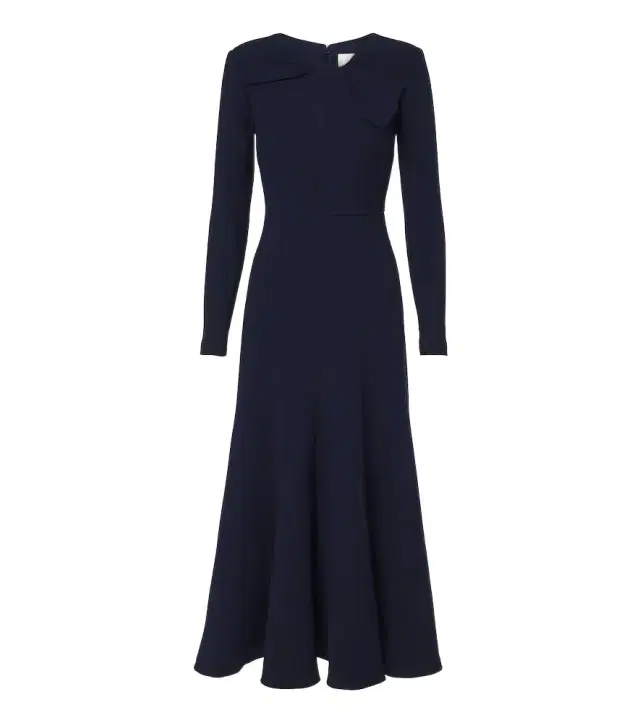 Roland Mouret Bow-detail wool crêpe cocktail dress